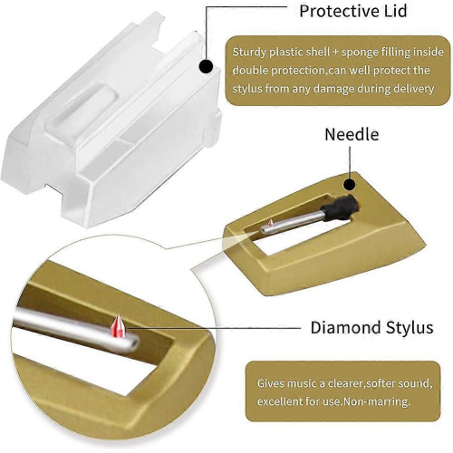 Record Player Needle, Upgraded Record Player with Diamond Stylus Replacement for ,, , LP 1