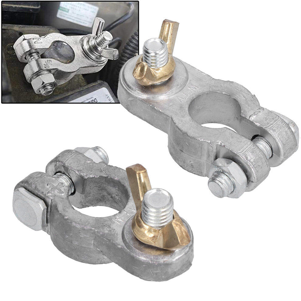2Pcs Battery Terminal Clamps, Quick Release Connectors, Universal Size 9381391796538