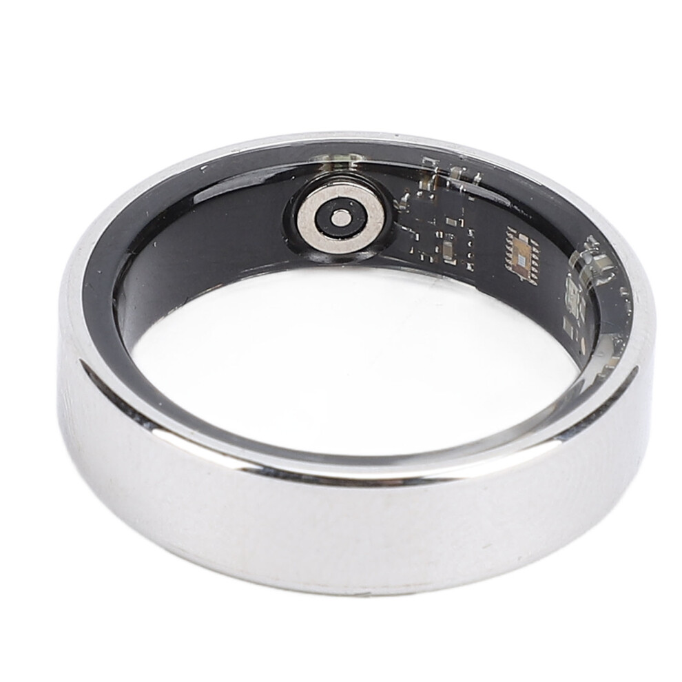 Smart Ring Health Tracker Aluminum Alloy Sleep Monitor Fitness Band 18Mah Silver 8781391796926
