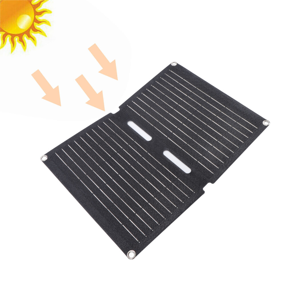 Portable 12V 20W Solar Panel Charger, Foldable Etfe 17.32"X12.4" 7901391797353