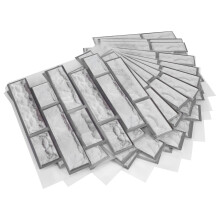 3D Waterproof PVC Wall Sticker, 3030cm Self-Adhesive Tile Decal for Kitchen & Bathroom