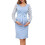 Florals Mesh Long Sleeve Maternity Midi-light blue S 1