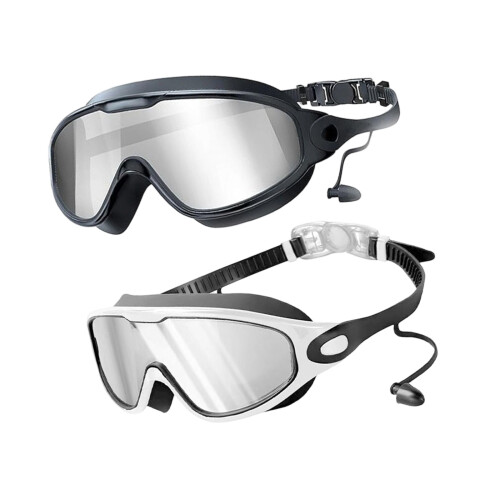 Swim Use Goggle Clear Lens Adjustable Strap Swimming Goggle-5