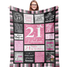 Dames verjaardagsdeken 60"x50" – Vriendschapscadeau, verjaardagscadeau voor vrouwen die alles al hebben