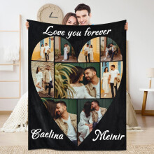 Custom Photo/Text Flannel Blanket (30x40in) – Personalized Throw Gift for Kids, Friends – Halloween & Christmas – Compatible with Home Decor