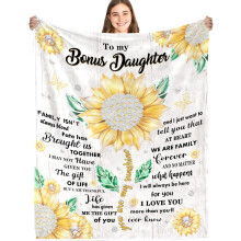 Couverture offerte par grand-mère ou grand-père à sa petite-fille (50 x 60 cm)