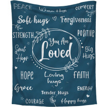 Inspirerende fleece deken 50x60 inch – Kerst-, verjaardags- en Valentijnscadeau voor vrouwen, geschikt voor thema's rondom geloof en genezing.