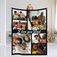 Custom Photo/Text Flannel Blanket (30x40in) – Personalized Throw Gift for Kids, Friends – Halloween & Christmas – Compatible with Home Decor