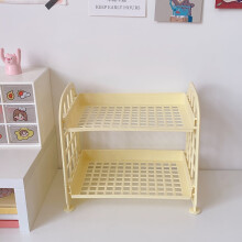 Ins Sød Opbevaringsorganisator Opbevaringsstativ Kawaii2Layer Desktop Kosmetik Smykker Opbevaringsstativ Badeværelsesstativ Opbevaringshylde
