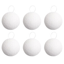 Christmas Tree Ornaments Snowballs White 2026