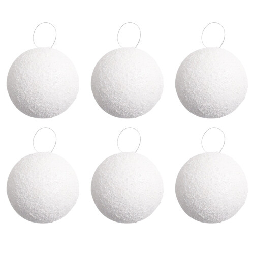 Christmas Tree Ornaments Snowballs White 2026