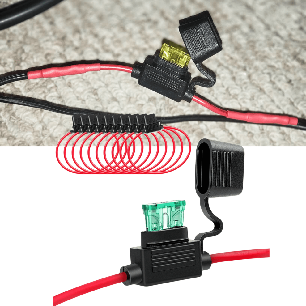 10Pack Inline 14Awg Fuse Carrier Atc/Ato 30Amp Blade Car Fuse Carrier-10 9448483039499
