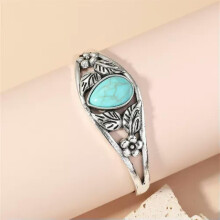 Fashion 925 Silver Retro Open Cuff Bracelet Bangle Men Women Anniversary Jewelry-#5
