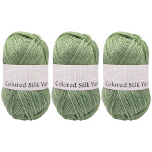 3Pcs Colorful Gold Silver Yarn 4 Strand Acrylic Yarn for Pregnancy Time Killing Crochet Flower Dolls Scarves Hats Type 13