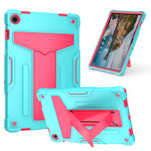Kraftigt stødsikkert cover til Samsung Galaxy Tab A9 8,7 tommer, robust beskyttelsesetui med støtteben – Mint Rose