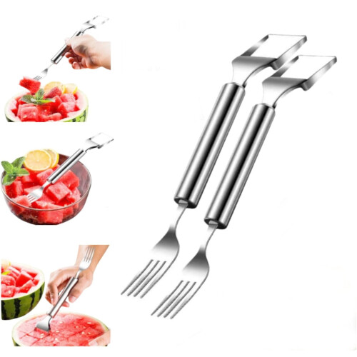 Watermelon Cutter with Retractable Fork 2 pcs