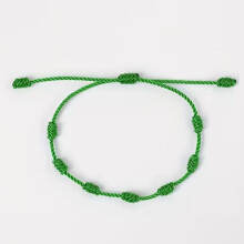 7 Knot Lucky Bracelets Handmade Adjustable String Protection Cord Braided Bracelet Year-Round Unisex Jewelry Gift Stylish Accessory