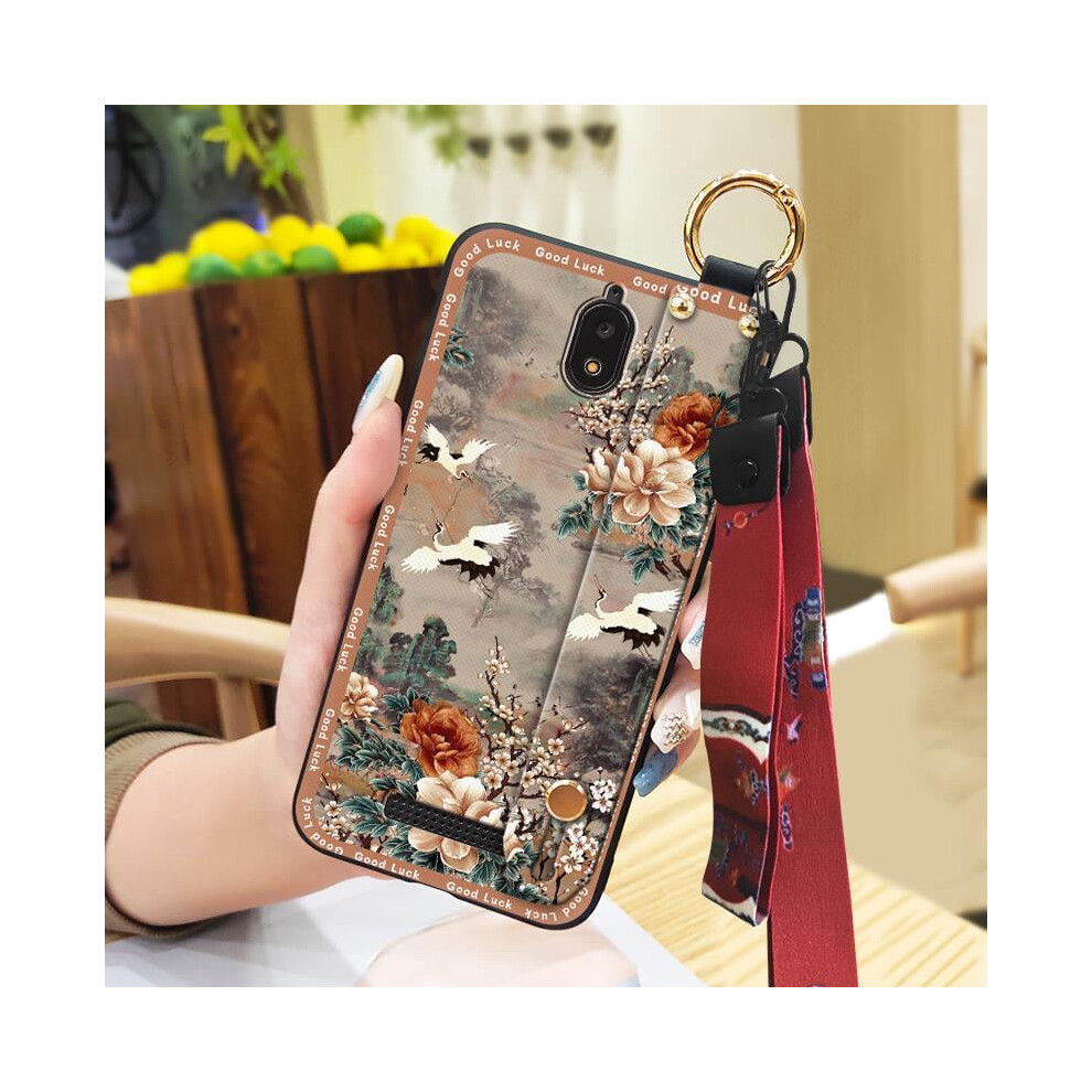 Blu View2/B130dl Phone Case Â Anti-Knock Chinese-Style Silicone Case With Wrist Strap, Kickstand & Shockproof Protection 9448483089296