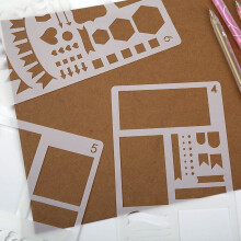 Plastic Drawing Template Stencils Kit 12 Styles