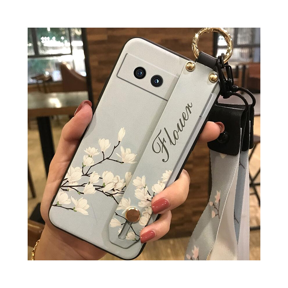 Google Pixel 8A Phone Case With Kickstand, Wrist Strap, Waterproof Silicone, Shockproof, Flower Ring Â Compatible With Google Pixel 8A 9448483088886