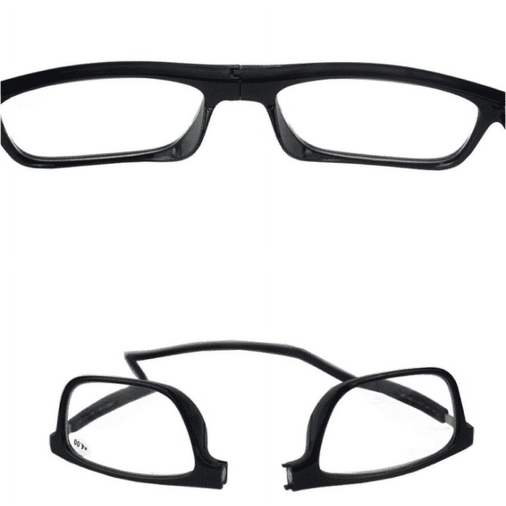 TASHHAR Reading Glasses Hanging Folding Magnetic Front Click Connect Neck Readers Lightweight Eyeglasses for Men and Women 3.0