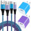 Chargeur mural USB-C à charge rapide (2 unités) + 2 câbles USB-C de 1,8 m, compatible Android 1