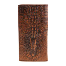 Men's 3D Alligator Wallet Bifold ID Card Holder Purse for Case Long Clutch Billf