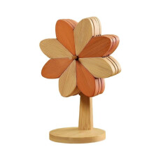 Tischset aus Holz – Windmühlen-Design mit Ständer, kompatibel mit Fonduetöpfen, Pfannen, Schüsseln, Teekannen und Warmhalteplatten
