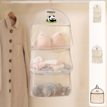 3Pcs Hanging Mesh Closet Organizer Bags, Door/Wall Mounted, Space-Saving Multi-Pocket Storage for Clothes – Compatible with Standard Doors