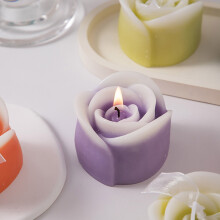 Duftkerze mit Rosenduft, elegante Blumenkerze als Geschenk für die Wohnungsdekoration, entspannende Duftkerze für Hochzeitsfeiern, Geschenkidee