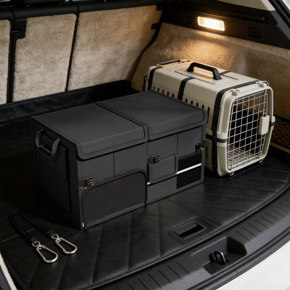 Car Trunk Organizer Foldable With Lid Collapsible Storage Box Waterproof Multifunction For Backseat Camping Travel Gear Container Portable 9489952782997