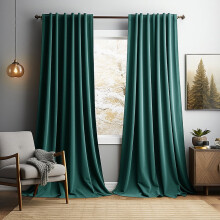 Room Curtains - Dark green Thermal Drapes 100*140cm, 1 slice, Velvet Curtains, Best Blackout Curtains for Bedroom, Thermal Insulated