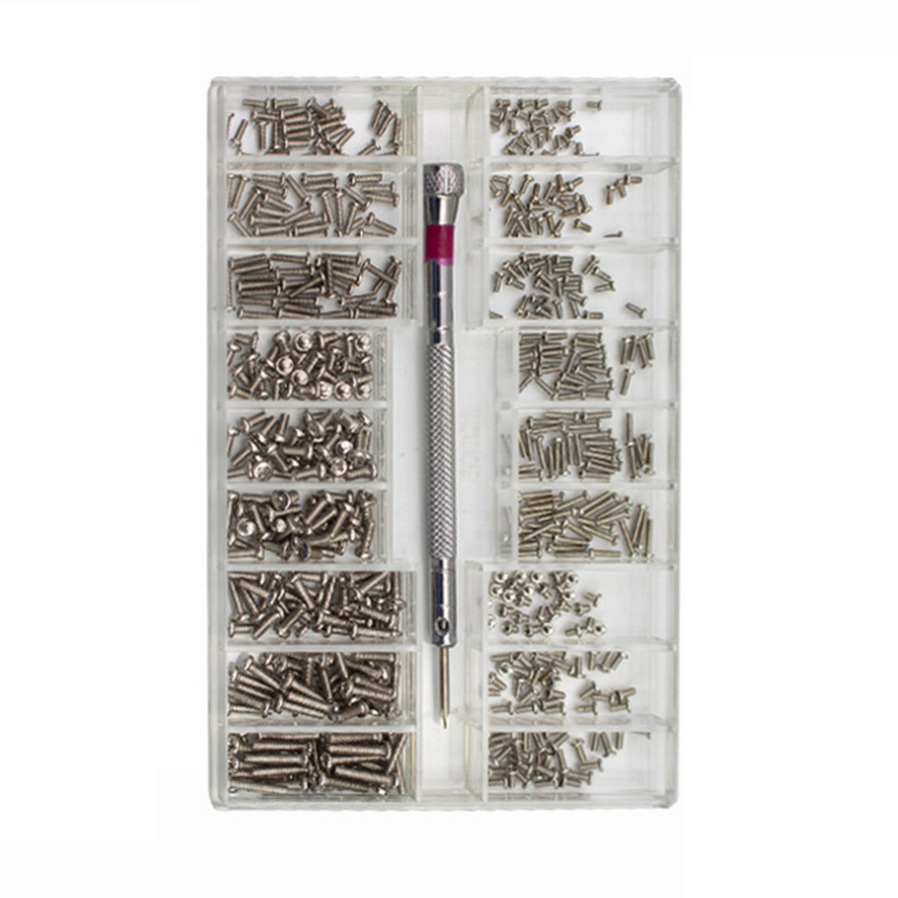 Be-Tool 500Pcs Phillips Screw Kit, Steel Tiny Screws Micro Electroplated Screws Set, With A Phillips Screwdriver 20 Sizes 9489952784465