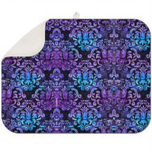 Boho floral dish drying mat 18x24 Inch with plush microfiber, quick water absorption, durable design for everyday use