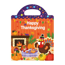 Klistermärkesbok för Thanksgiving för barn med återanvändbara klistermärken - Höstgårdsskörd DIY-aktivitetsbok - PVC-klistermärkesbok för