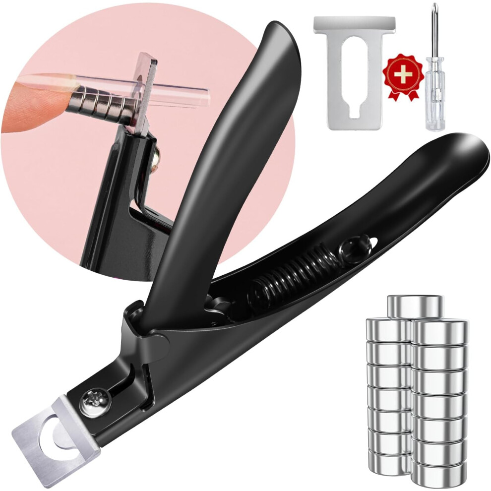 Chameleon Premium Adjustable Nail Clippers with Magnets & Sizers for Acrylic Nails, Stainless Steel, Compatible with Sharp Blade Clip Tool