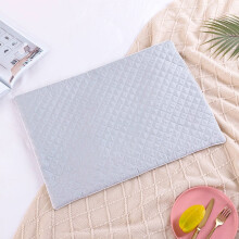 2Pcs Quilted white satin strip pillowcase Start your dream night with this comfortable, breathable pillowcase 15.75x23.62inch(Light gray)
