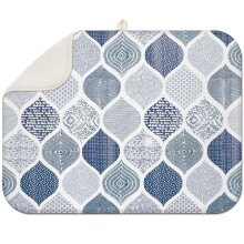 Boho floral kitchen drying mat 18x24 Inch with thick plush microfiber, designed to keep countertops dry and neat