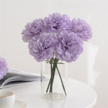 Purple Blue Artificial Flowers Bouquet, 11in Lifelike Fake Floral for Wedding, Wall, Party, Garden, Office – Compatible with Home Decor