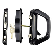 Sliding Patio Door Handle Set with for Key Easy Installation Zinc Alloy Mortise-Style Door Handle Lock White/Black