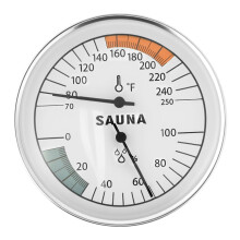 Wandgemonteerde sauna-hygrometer en thermometer, zeer nauwkeurige vochtigheids- en temperatuurmeter voor thuis/hotel