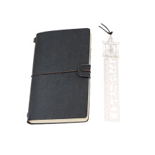 Vintage A6 Writing Journal Leather Notebook with Bookmark