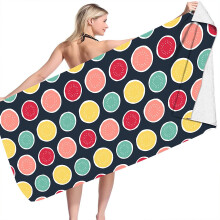 Microfiber Adult Beach Towel, 30x60", Sandproof, Lightweight, Colorful, Multi-Purpose – Compatible with Travel & Pool