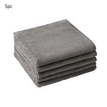 5Pcs Kitchen Dish Towel Kitchen Supplies Hand Towel Soft Absorbent Coral Fleece Towel Cleaning Cloth Set for Clean Table, Dish, Glass