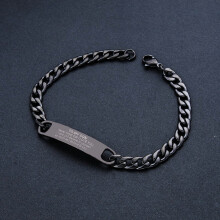 Men's Stainless Steel Engraved Bracelet 1 piece