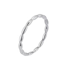 Women's Stainless Steel Water Droplets Knotted Twisted Rope Stackable Ring Braid Wave Promised Band Silver Size 8