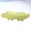 Tapis de bain antidérapant vert Soimiss avec ventouses 1