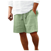 Sportbyxor för män Bekväma bomullsshorts med resår i midjan Sommarstrandshorts med resår i midjan Herrmode Gröna, Storlek M