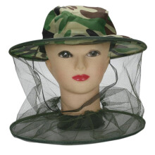 Chapeau en maille camouflage anti-moustiques pour pêcheurs
