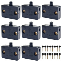 BE-TOOL8PCS Skabsdør Touch Lyskontakter Skab Touch Switch1A250V Garderobe Lampe Sensor Afbryder til Bogreoler Skabe Sort